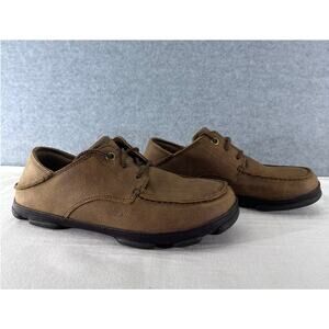 Olukai Men's sz 8 Hamakua Poko 10342-2763 Oxford Nubuck Lace Comfort Shoe
